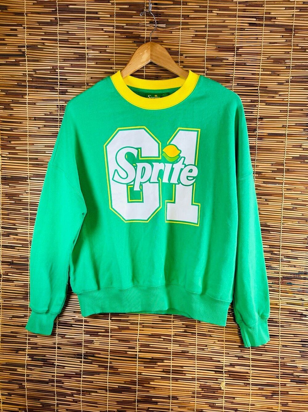 Sprite Small (S) Green and Yellow Sweatshirt